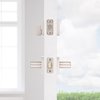 Kwikset Halifax Satin Nickel Zinc Lever and Single Cylinder Deadbolt 99910-062